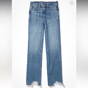 AE Dreamy Drape Super High-Waisted Baggy Wide-Leg Jean size 6.